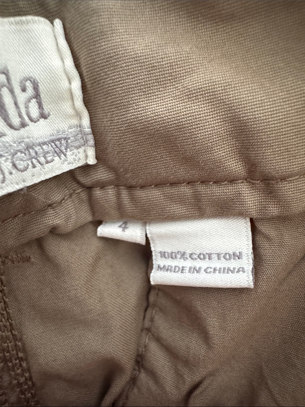 NWT J Crew Women's 100% Cotton Bermuda Shorts - Khaki - Picture 5 of 5